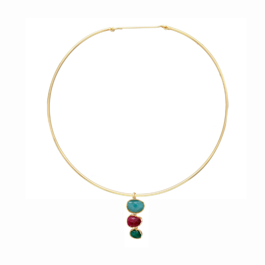 COLLAR LARISSA, desmontable con piedras naturales.