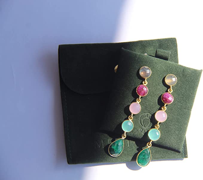 JULIA, aretes de piedras naturales