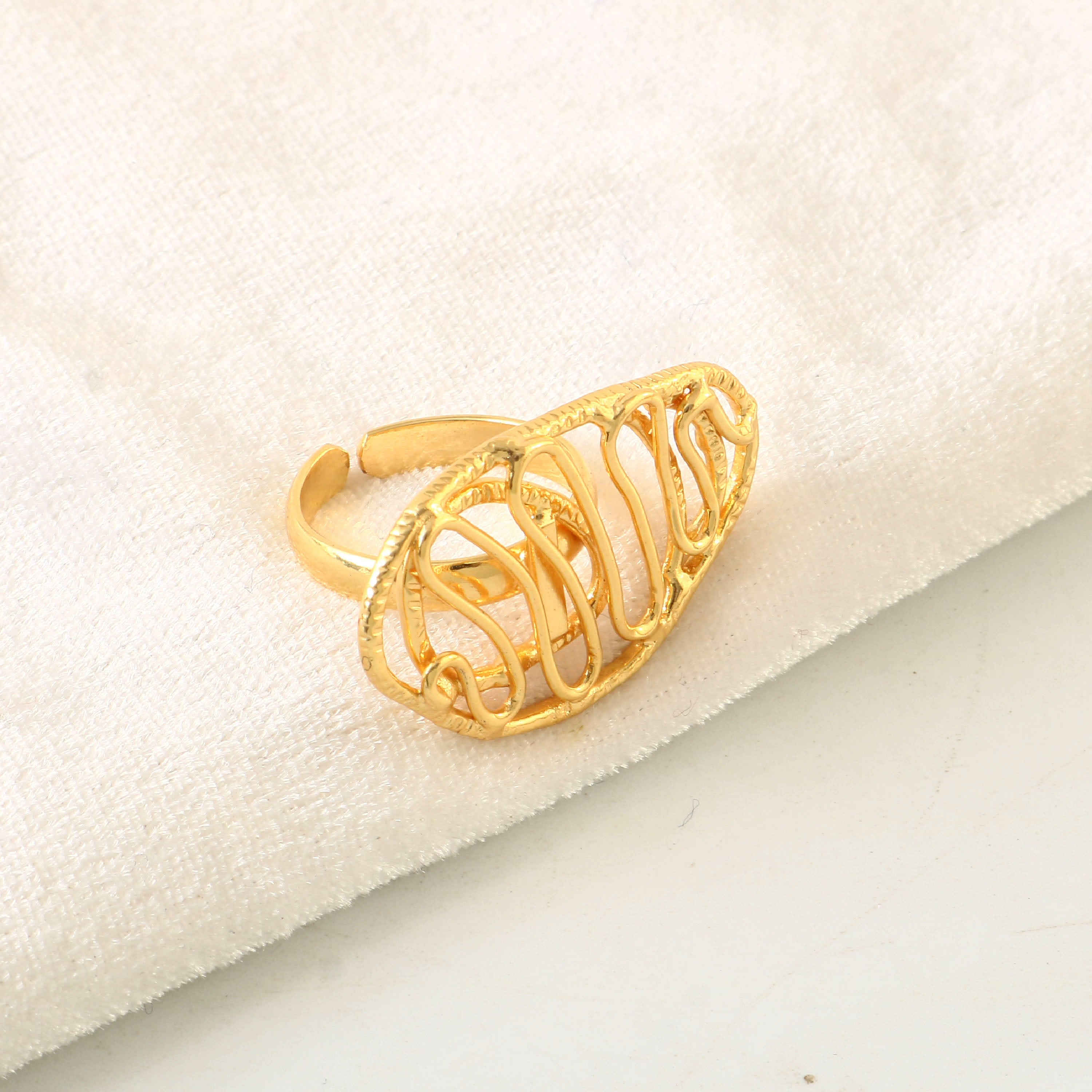 KALIRA, ANILLO , CON BAÑO DE ORO