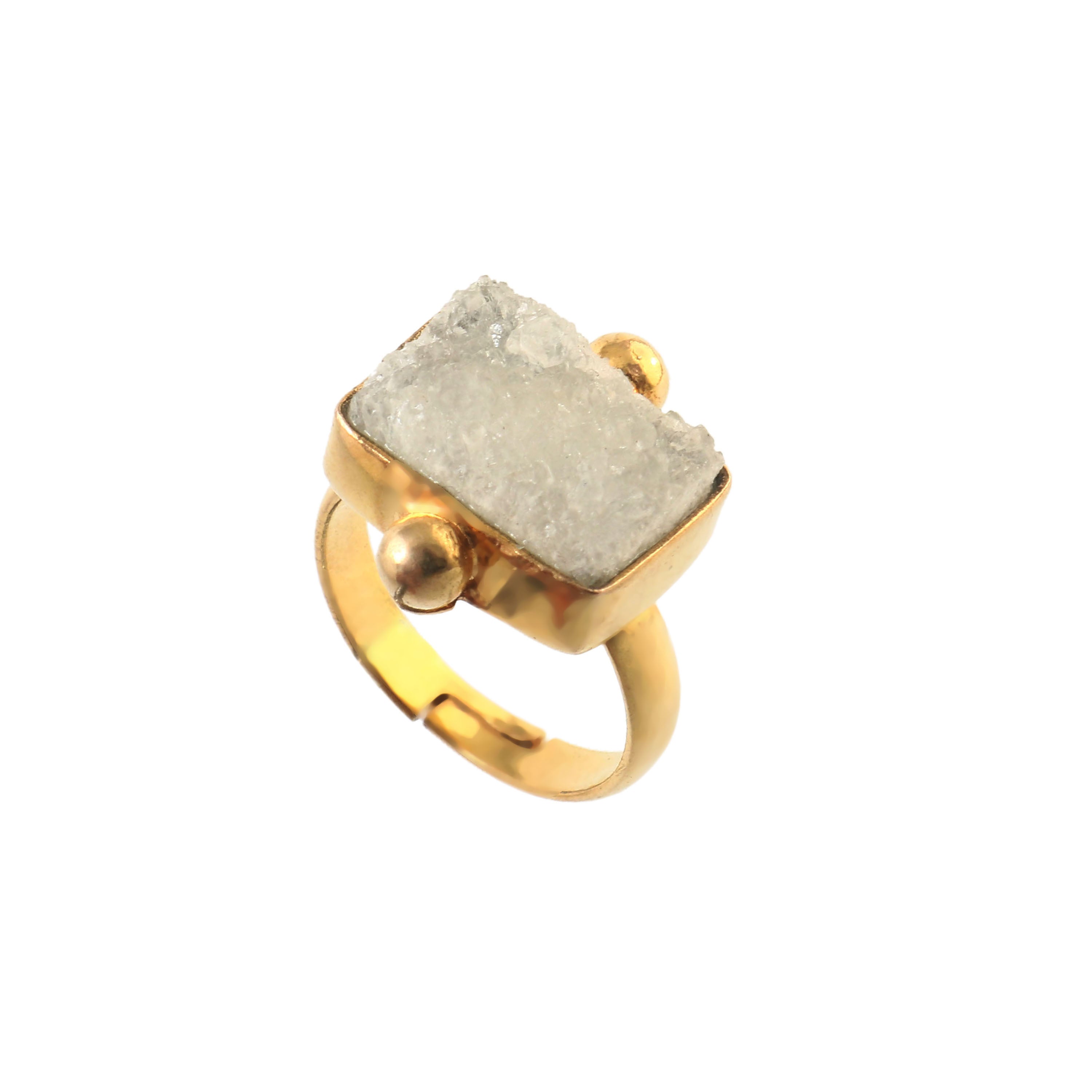 LINA, ANILLO CON PIEDRAS NATURALES Y BAÑO DE ORO