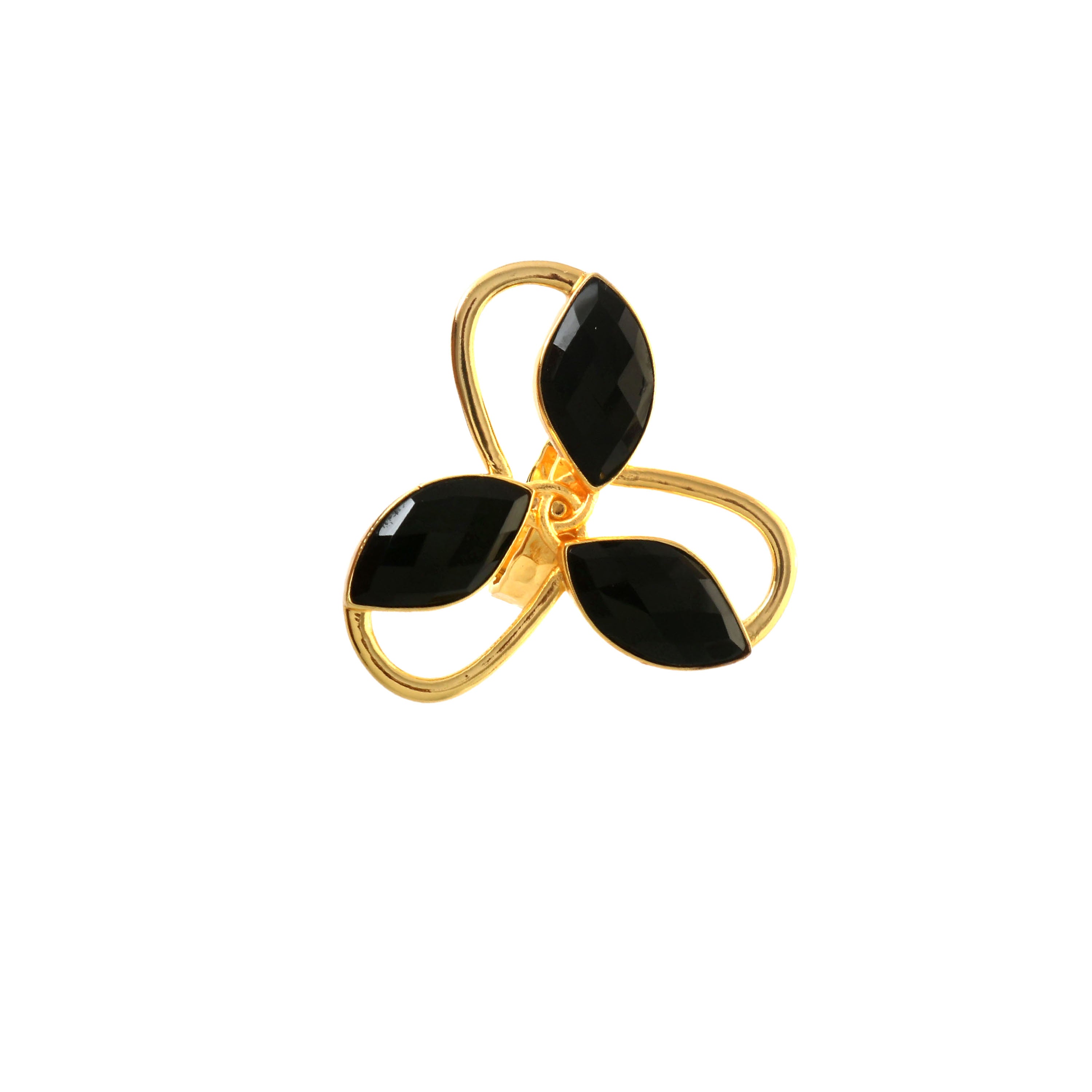 MARIA JOSE, ANILLO CON PIEDRAS NATURALES Y BAÑO DE ORO