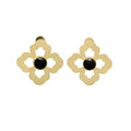 NILA, ARETES CON PIEDRAS NATURALES Y BAÑO DE ORO