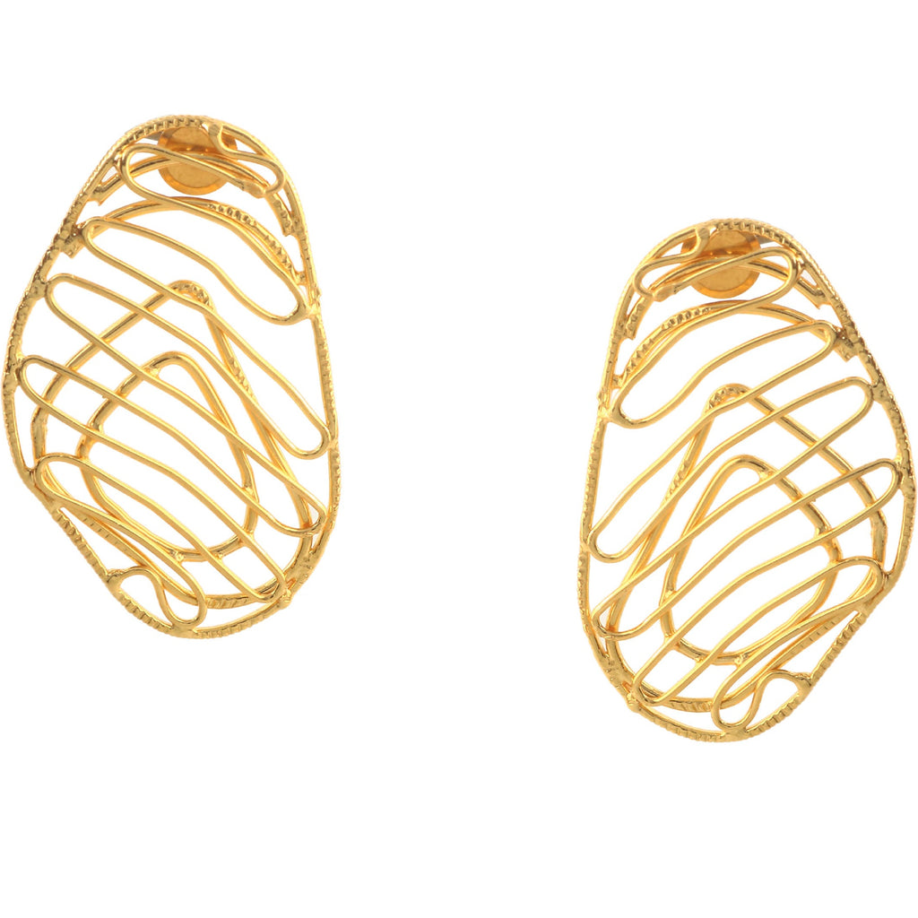 MAXI KALIRA, ARETES CON BAÑO DE ORO