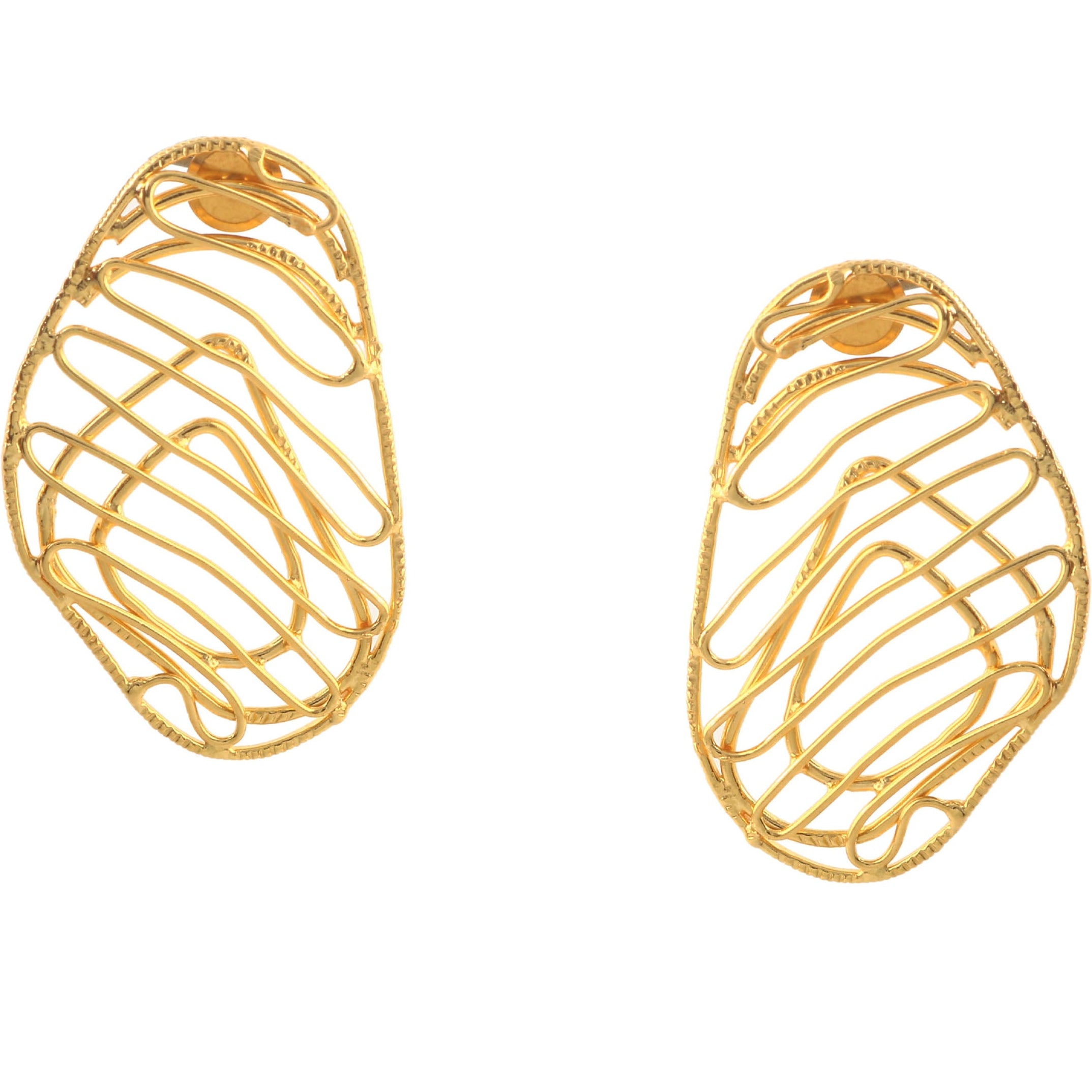 MAXI KALIRA, ARETES CON BAÑO DE ORO