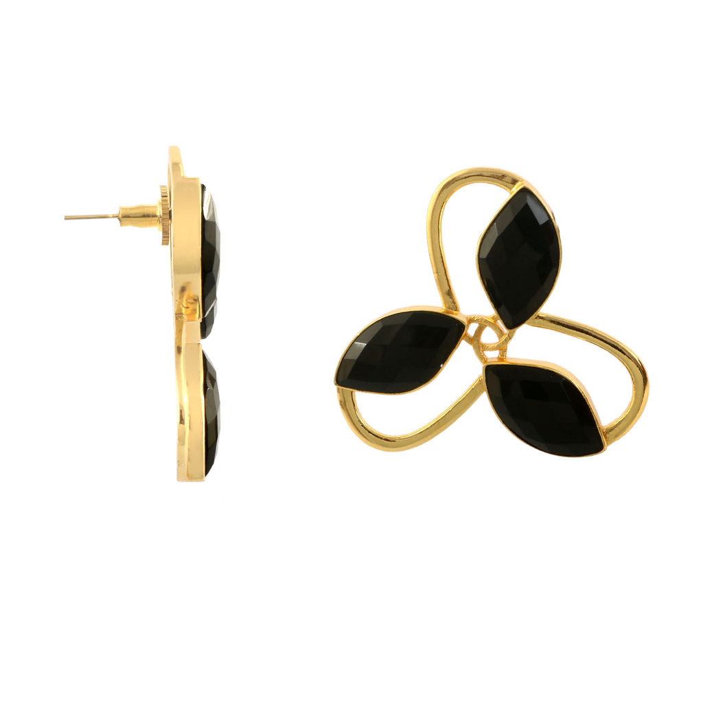 MARIA JOSE,ARETES CON PIEDRAS NATURALES Y BAÑO DE ORO