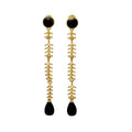 SAKTI, ARETES DESMONTABLES CON PIEDRAS NATURALES Y BAÑO DE ORO