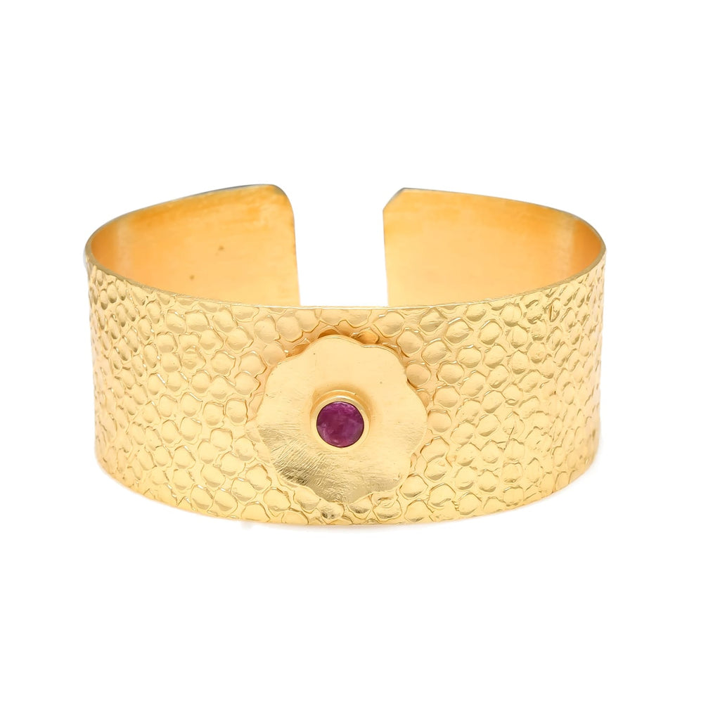 PADMA, BRAZALETE CON PIEDRAS NATURALES Y BAÑO DE ORO
