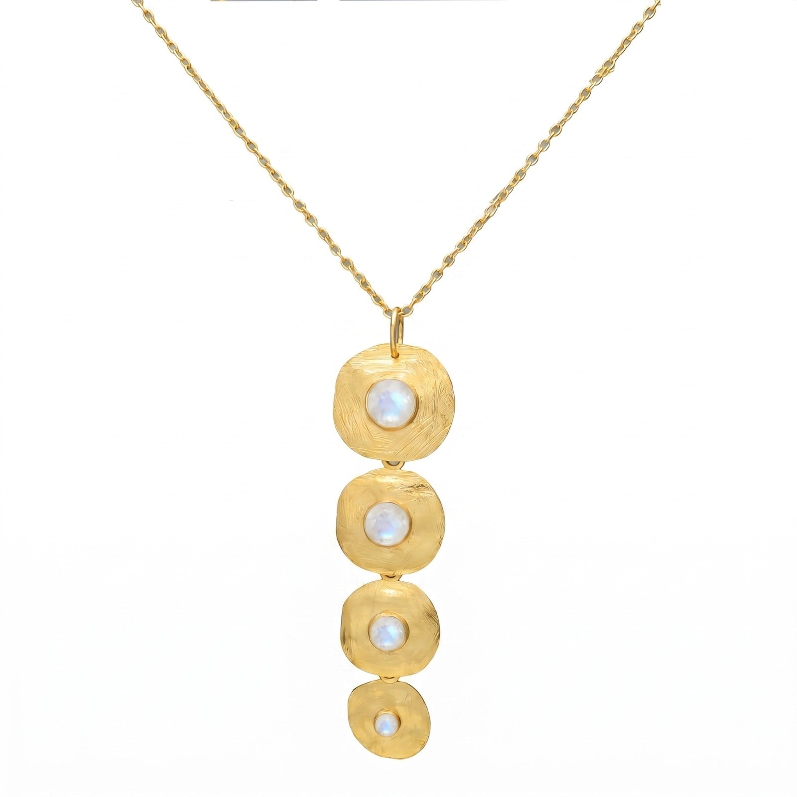 PADMA COLLAR , DESMONTABLE CON PIEDRAS NATURALES Y BAÑO DE ORO