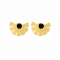 GISELLE, ARETES CON PIEDRAS NATURALES Y BAÑO DE ORO.