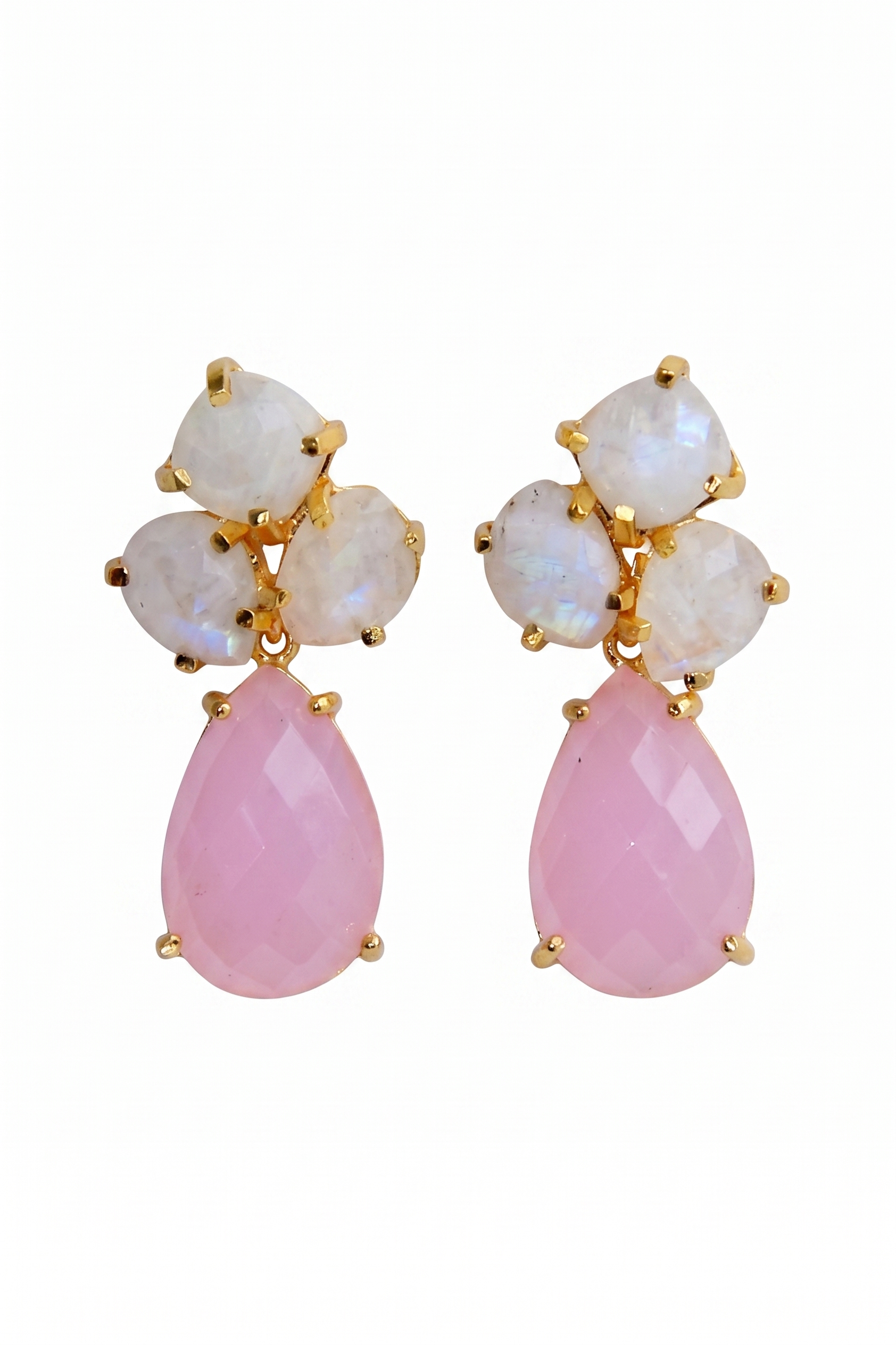 CECILE, aretes desmontables con piedras naturales