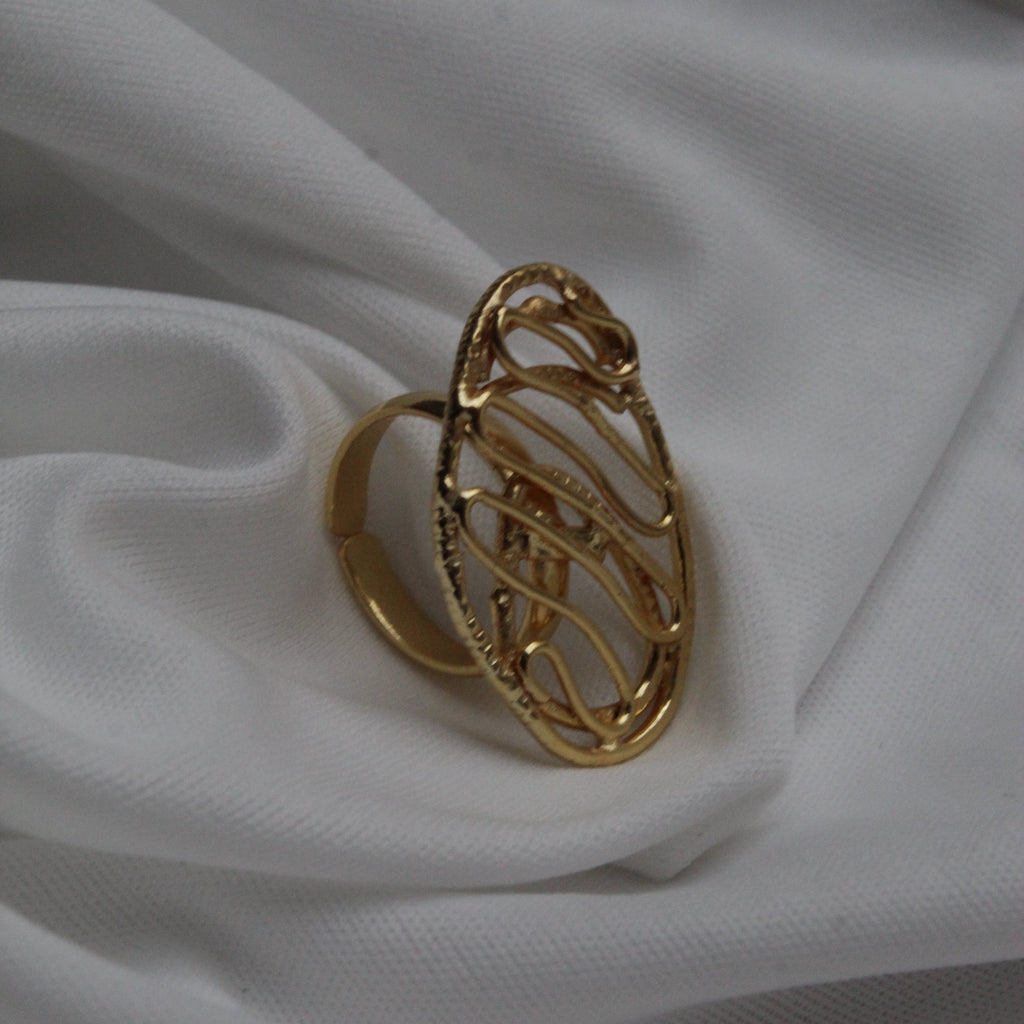 KALIRA, ANILLO , CON BAÑO DE ORO