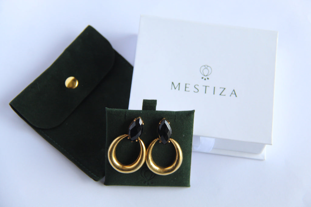 FRANCA, ARETES CON PIEDRAS NATURALES
