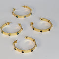 maxi ANNETTE, ARRACADAS CON PIEDRAS NATURALES Y BAÑO DE ORO