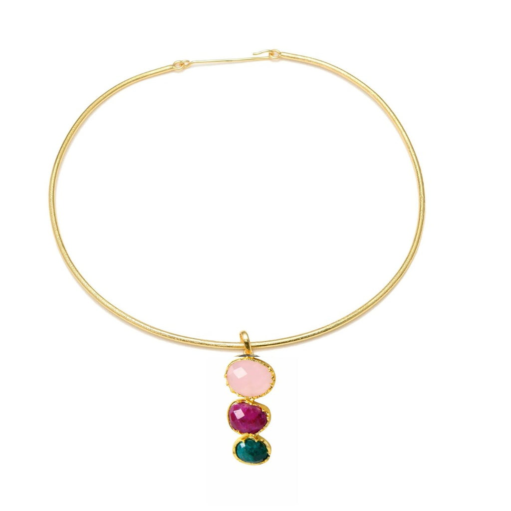 COLLAR LARISSA, desmontable con piedras naturales.