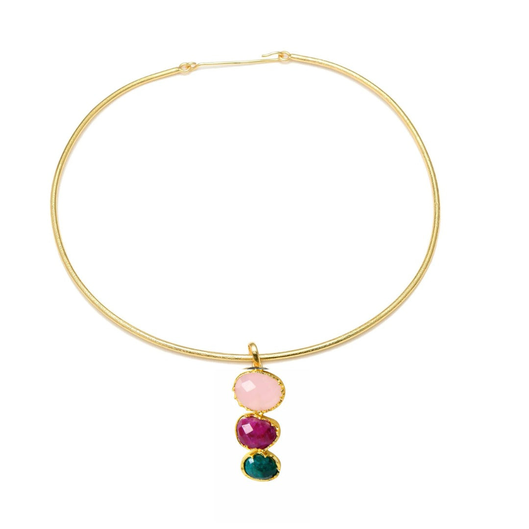 COLLAR LARISSA, desmontable con piedras naturales.