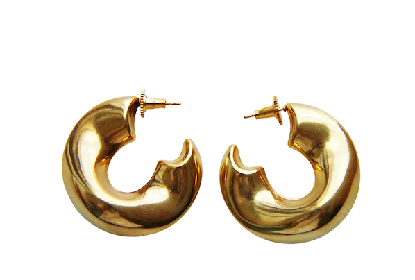 LIORA, ARETES, ARRACADAS CON BAÑO DE ORO