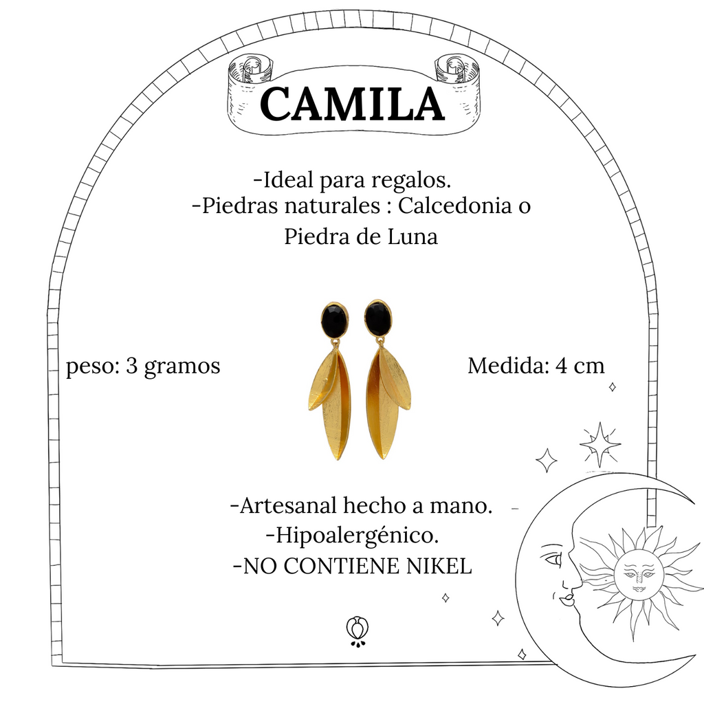 CAMILA, ARETES CON PIEDRAS NATURALES