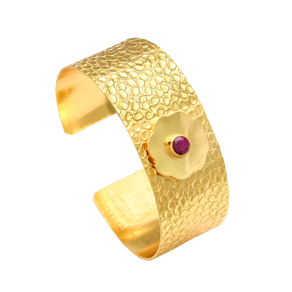 PADMA, BRAZALETE CON PIEDRAS NATURALES Y BAÑO DE ORO