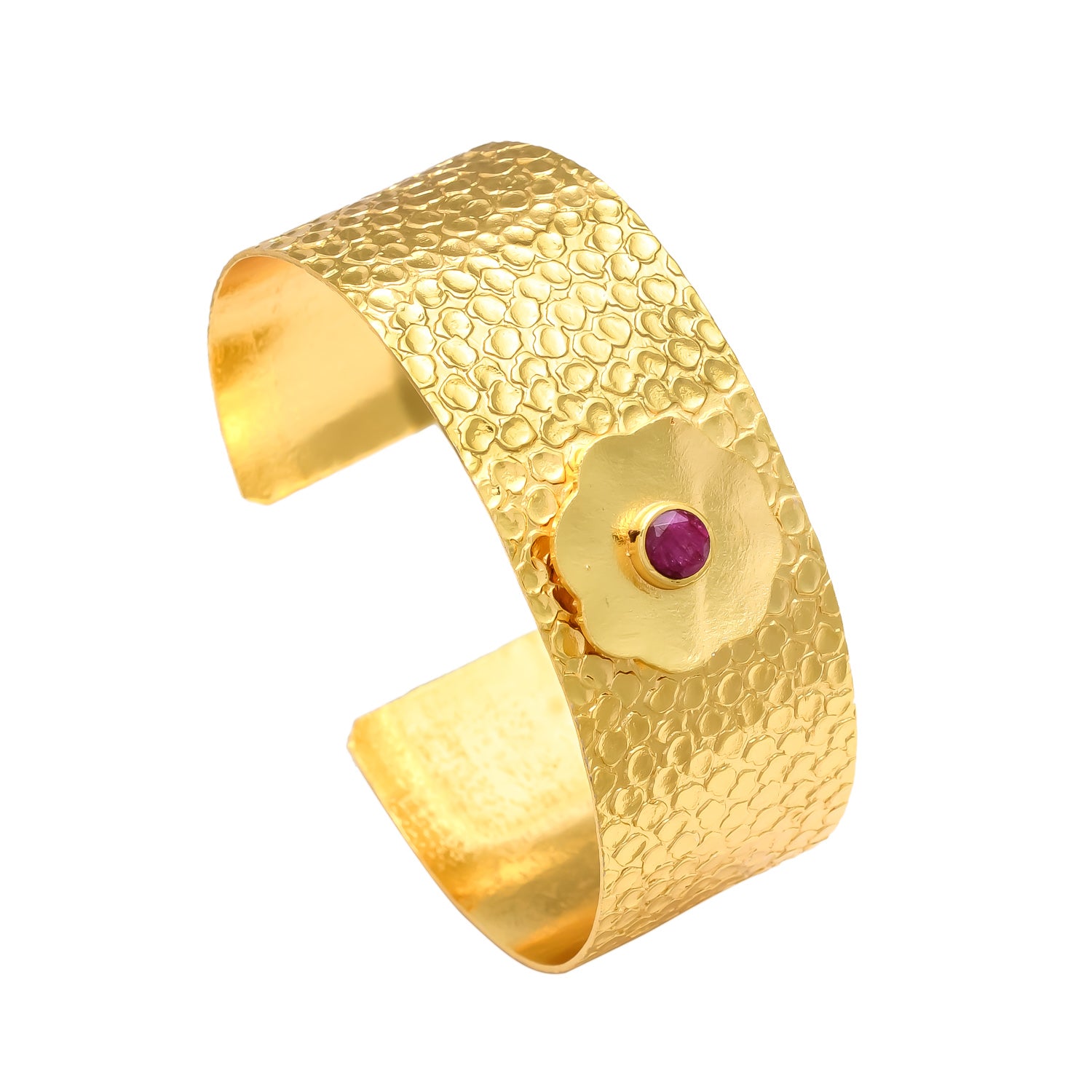 PADMA, BRAZALETE CON PIEDRAS NATURALES Y BAÑO DE ORO