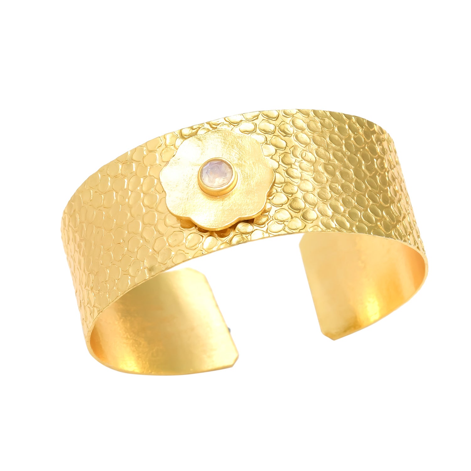 PADMA, BRAZALETE CON PIEDRAS NATURALES Y BAÑO DE ORO