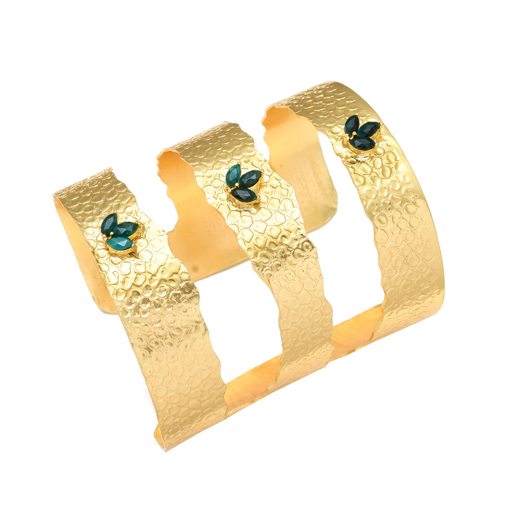 RUA,BRAZALETE PIEDRAS NATURALES Y BAÑO DE ORO