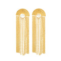 MARIELLE, ARETES CON PIEDRAS NATURALES Y BAÑO DE ORO