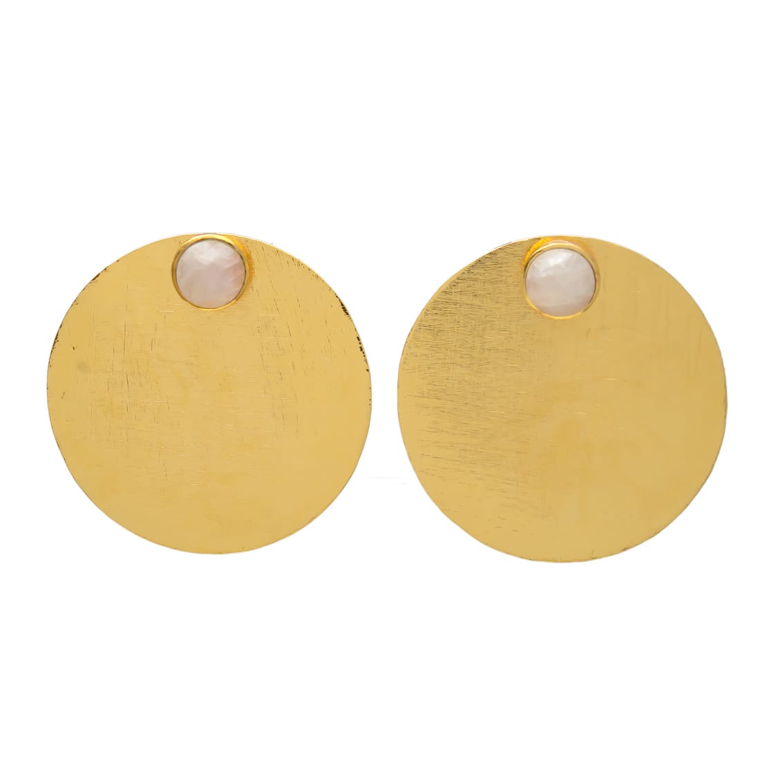 TATIANA, ARETES DESMONTABLES CON BAÑO DE ORO Y PIEDRAS NATURALES.