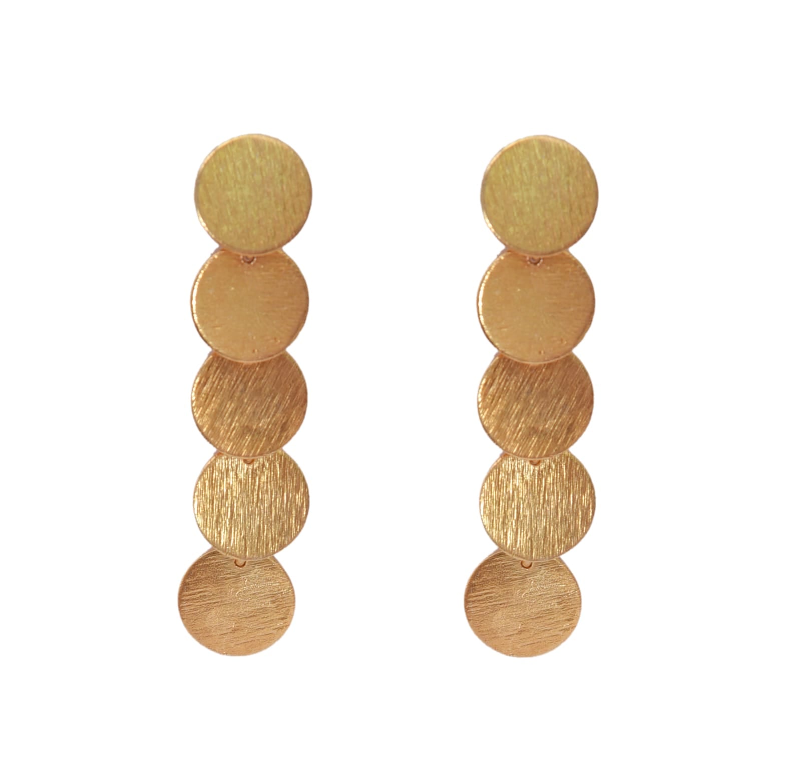 YULIANNA, ARETES CON BAÑO DE ORO DE 14K