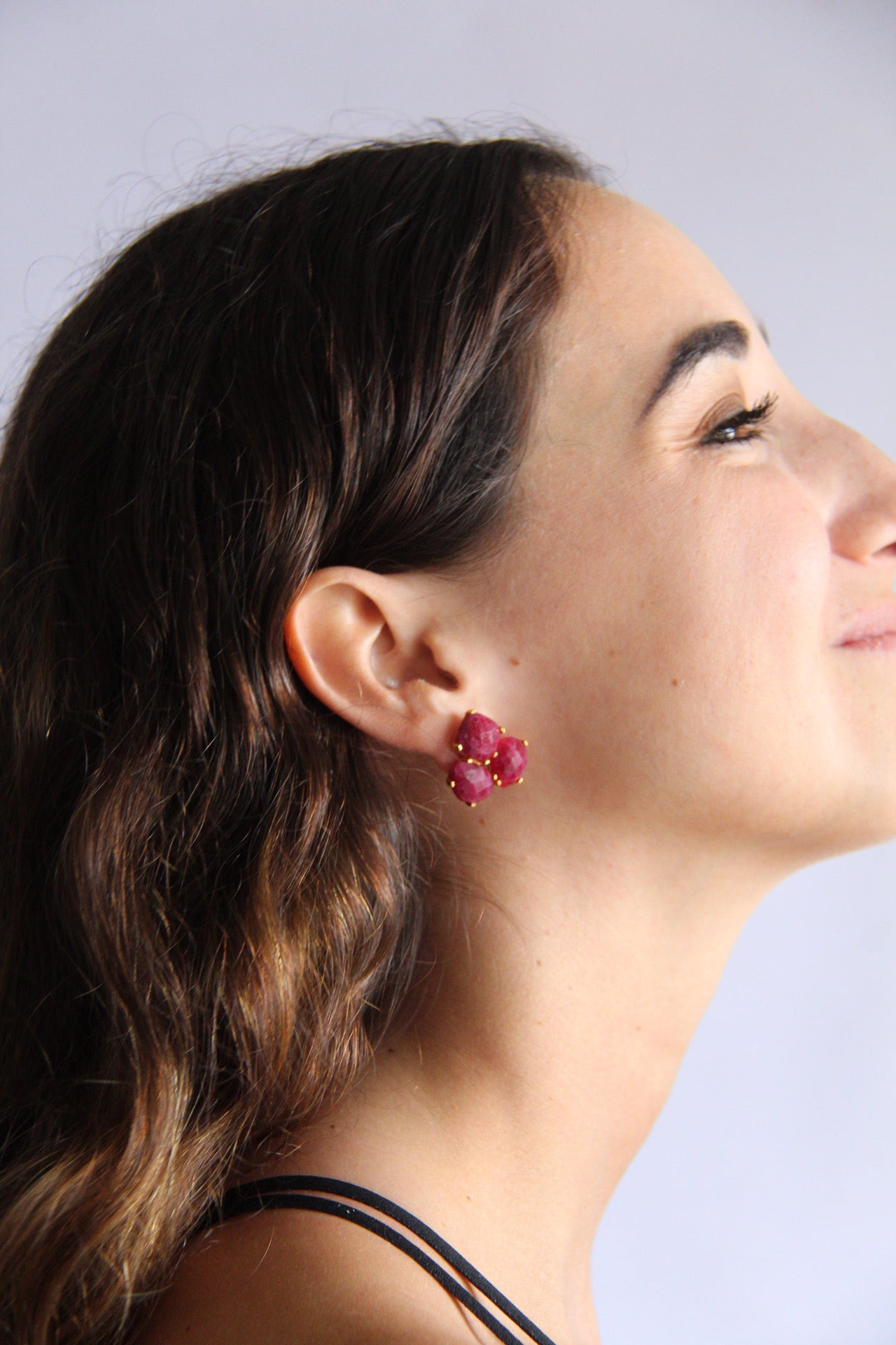 CECILE, aretes desmontables con piedras naturales