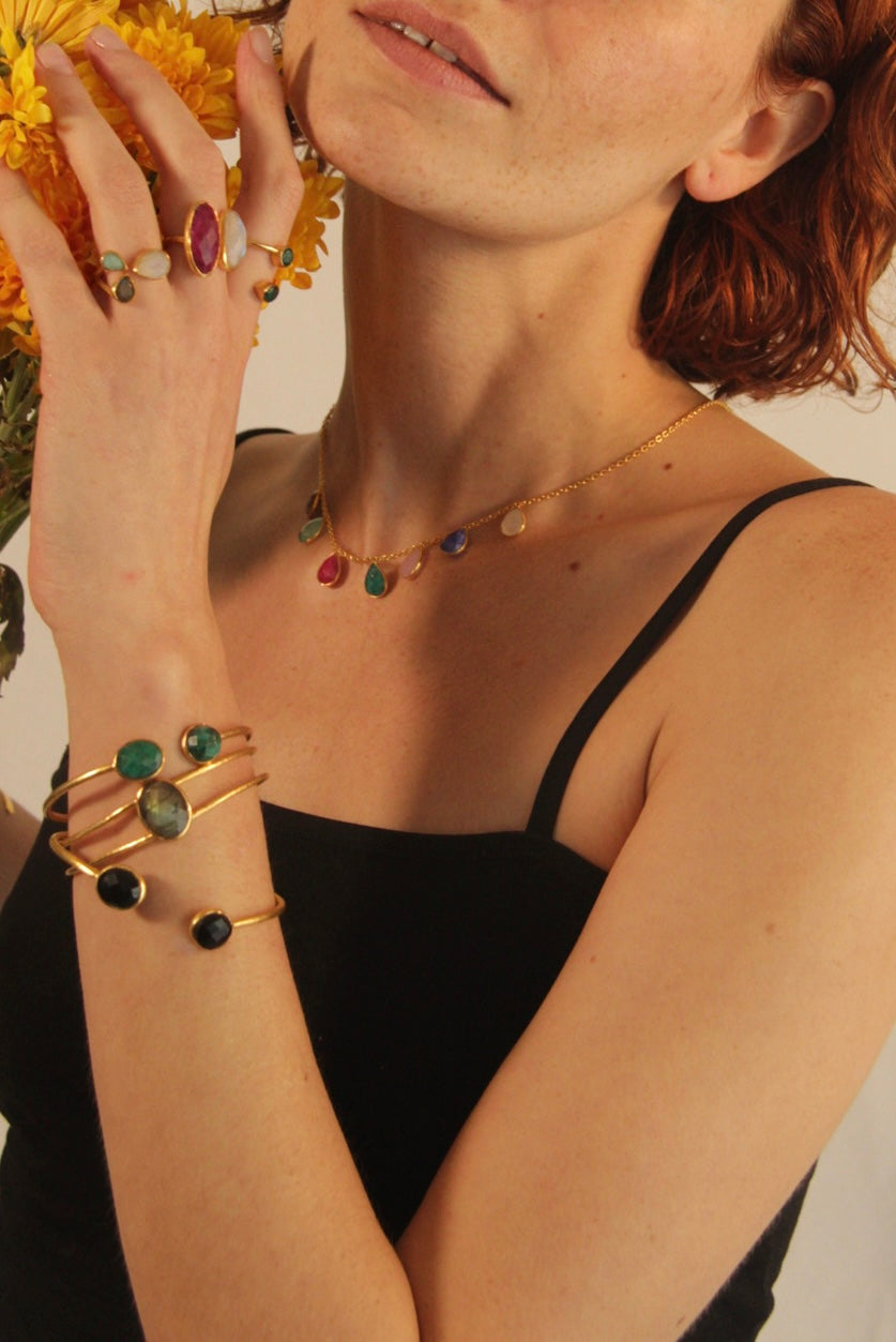 CLOE, BRAZALETE CON PIEDRA NATURAL